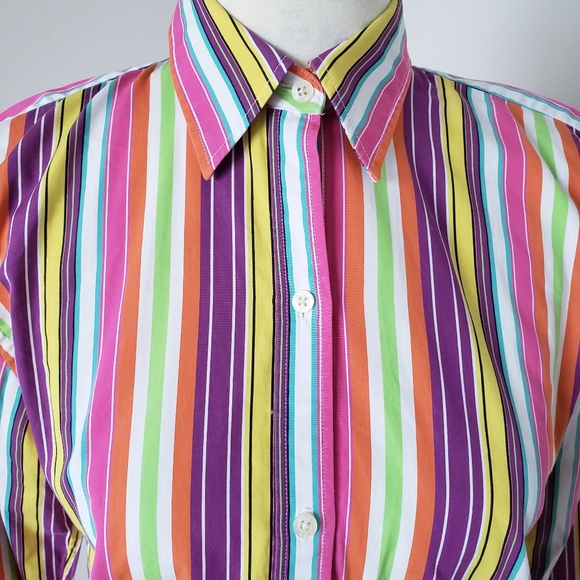 Ralph lauren button down colorful striped shirt size XS - Picture 7 of 13